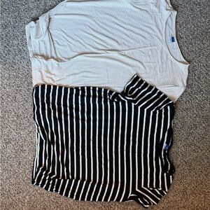 Old Navy Black and White Striped Tank Top